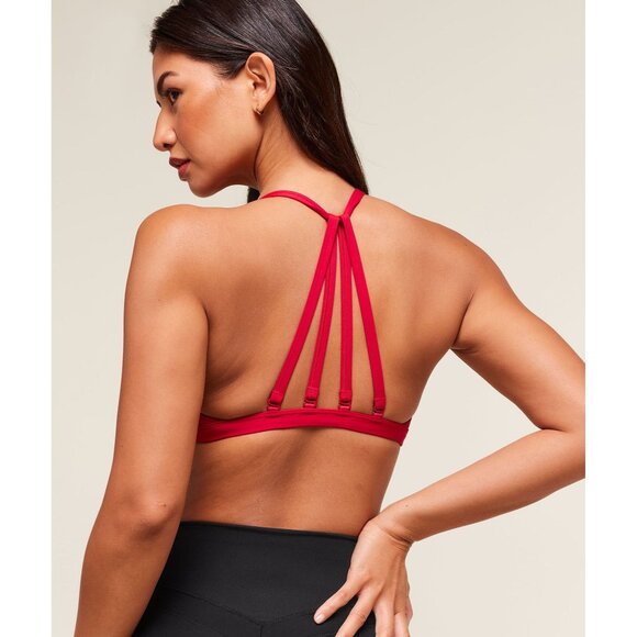 Gymshark Womens Minimal Sports Bra M Light Support Red NWT - Picture 2 of 8